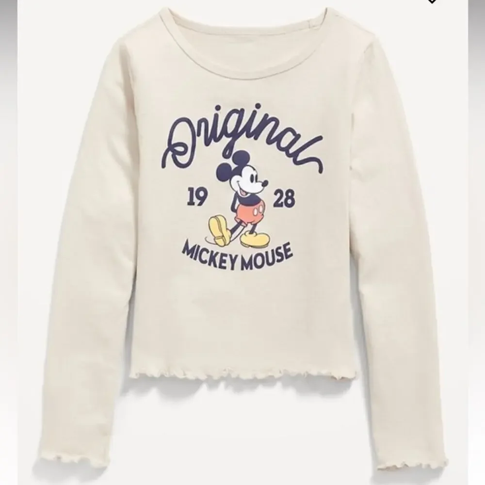 Old Navy Mickey Mouse Lettuce Edge Licensed Graphic T-Shirt